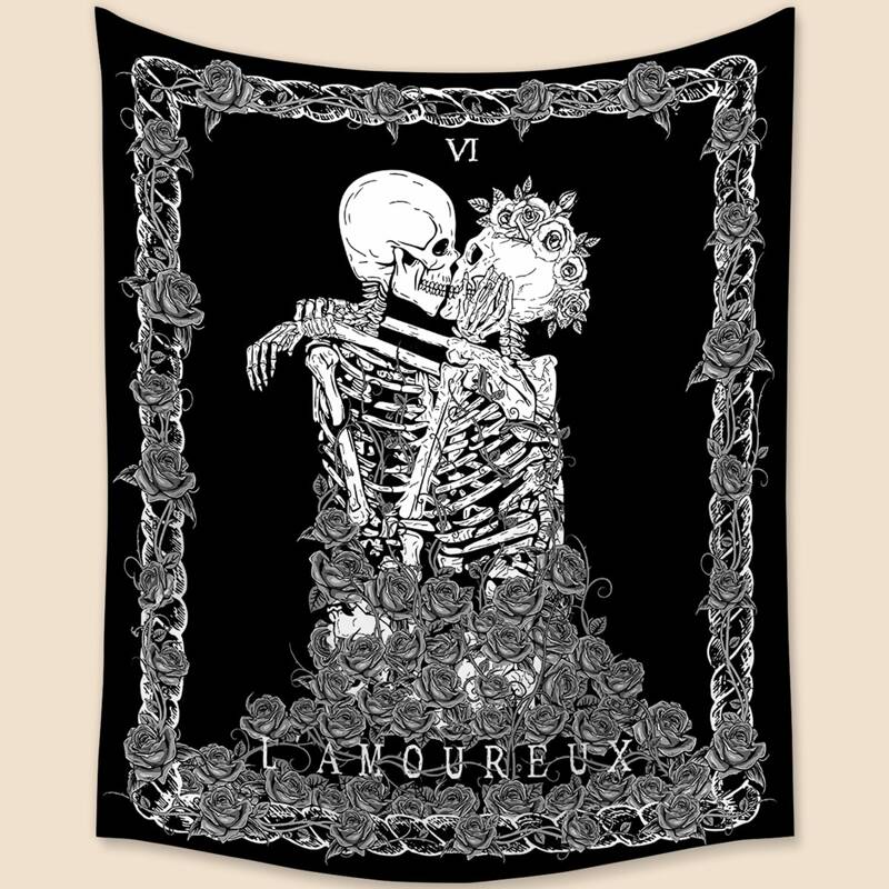 

Skull Pattern Tapestry, Black