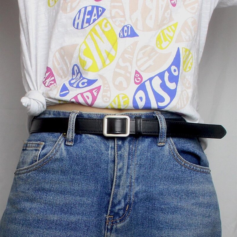

Rectangle Buckle Belt, Black