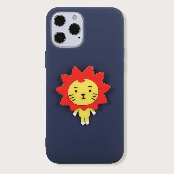

Cartoon Lion Decor iPhone Case, Blue