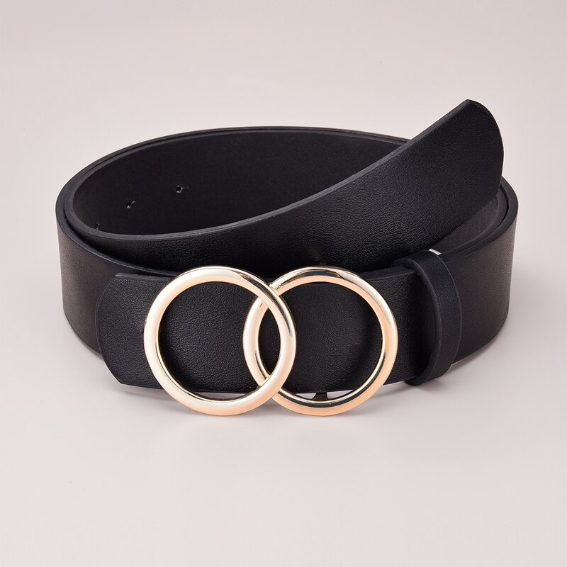 

Double Ring Buckle Belt, Black