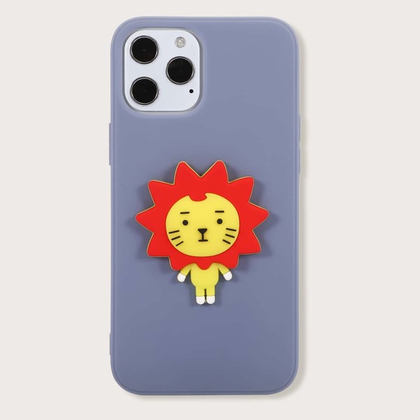 

Cartoon Lion Decor iPhone Case, Baby blue