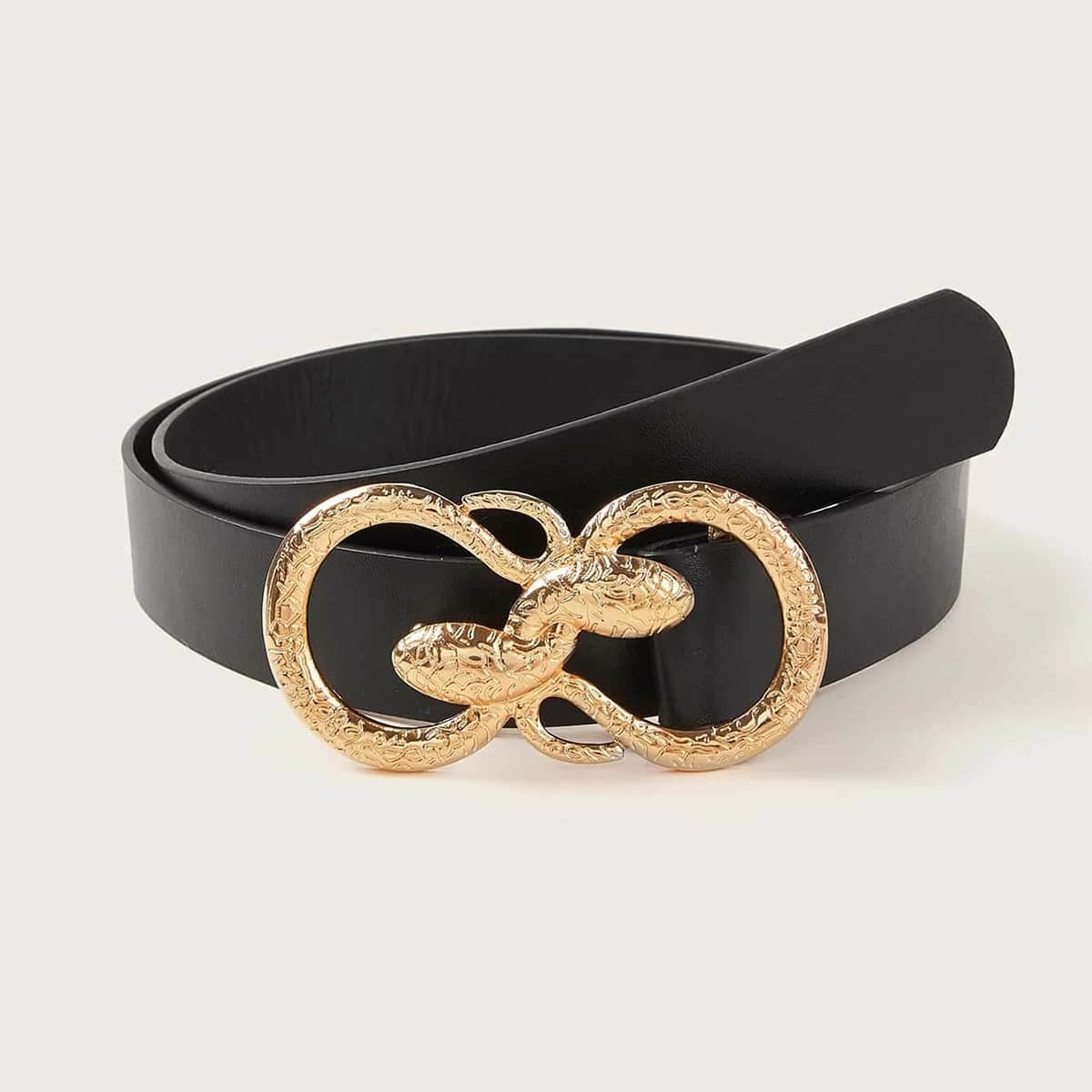 

Snake Design Buckle Belt, Black