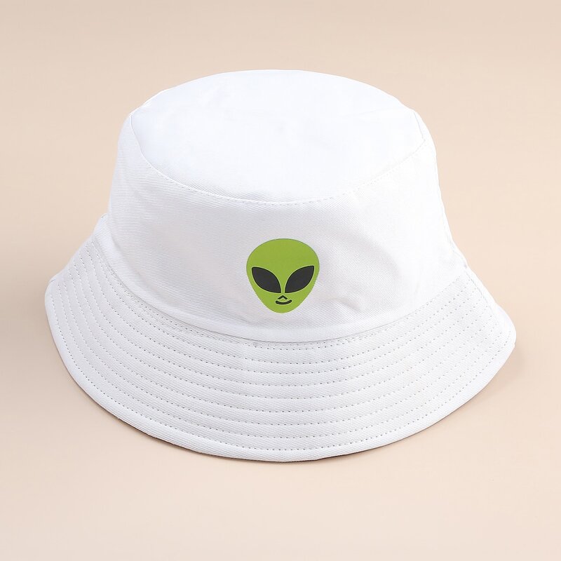 

Alien Print Bucket Hat, White