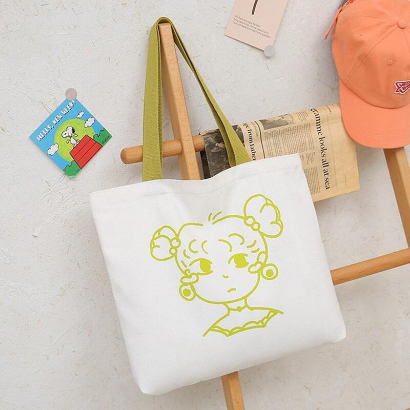 

Anime Girl Canvas Tote Bag, White