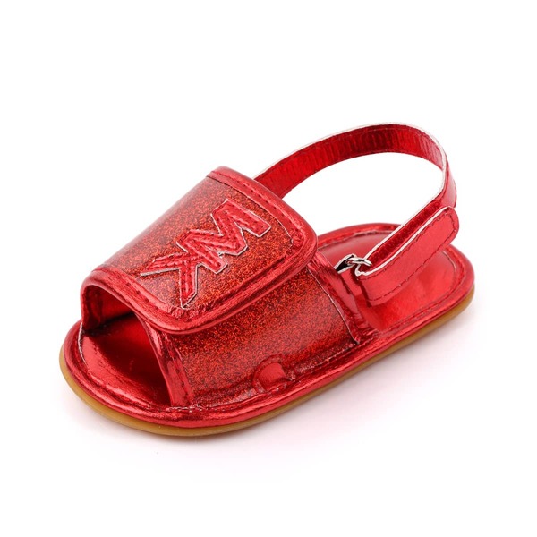 

Baby Girl Velcro Strap Slingback Sandals, Red