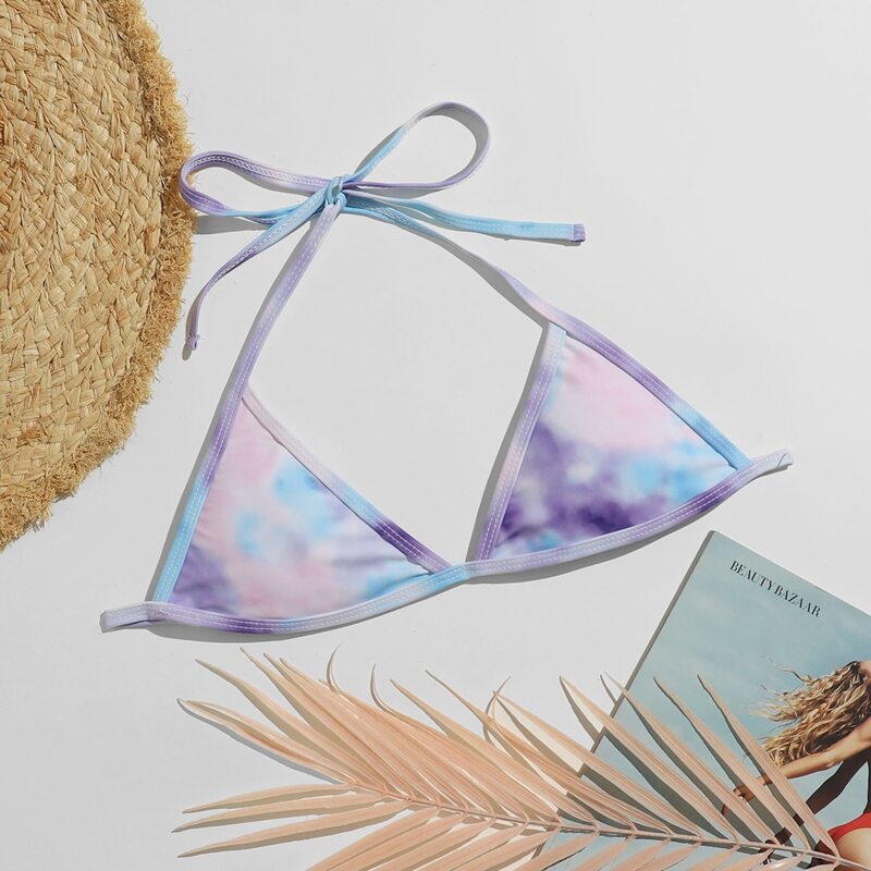 

Tie Dye Triangle Bikini Top, Multicolor