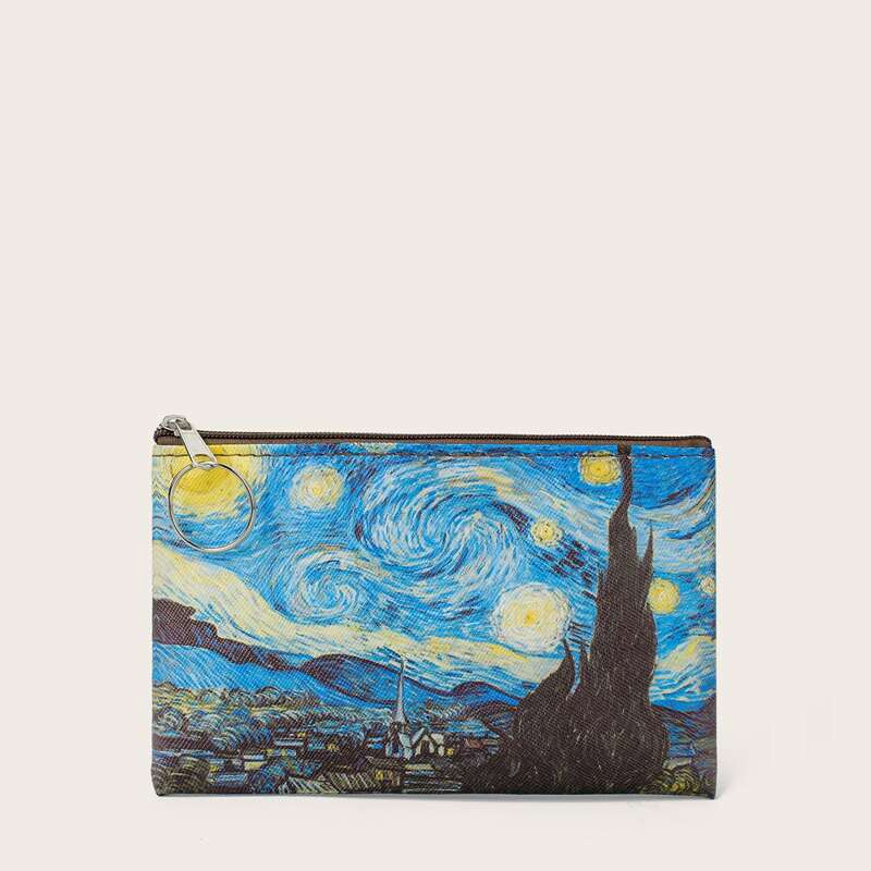 

Oil Painting Coin Purse, Multicolor