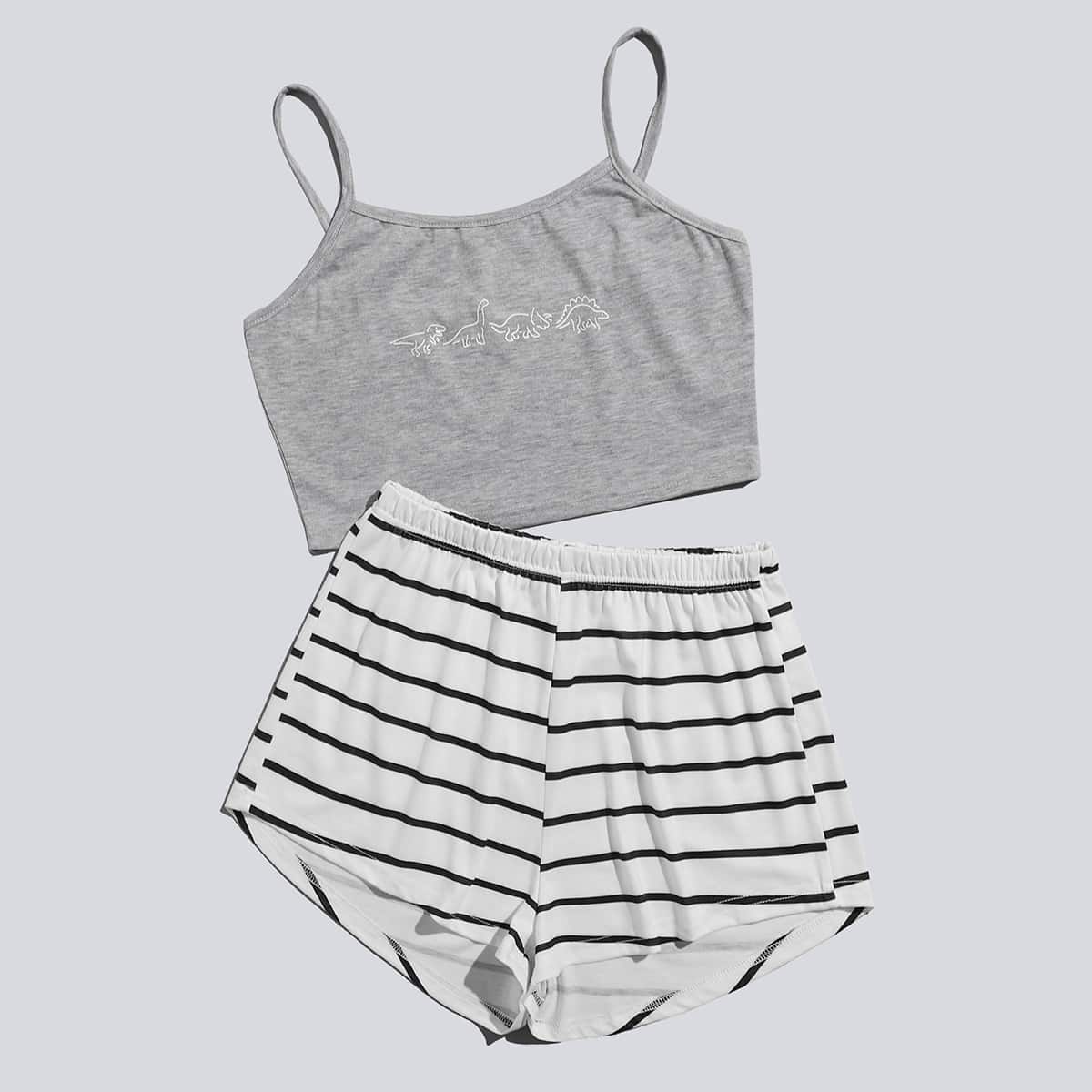 

Striped Shorts PJ Set, Multicolor