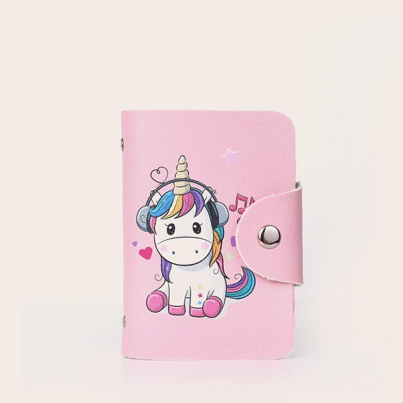 

Cartoon Unicorn Card Holder, Baby pink