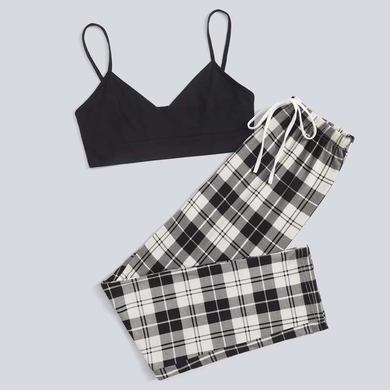 

Plaid Pants PJ Set, Multicolor