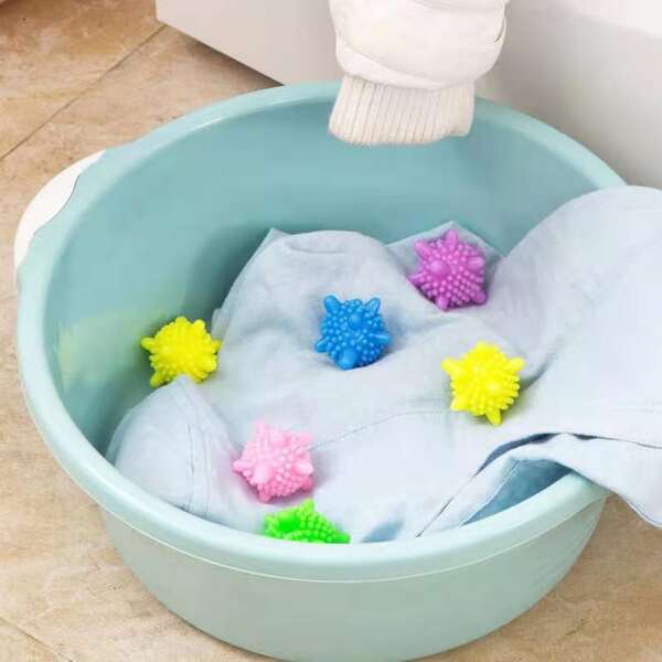 

4шт случайный мяч для стирки, Многоцветный