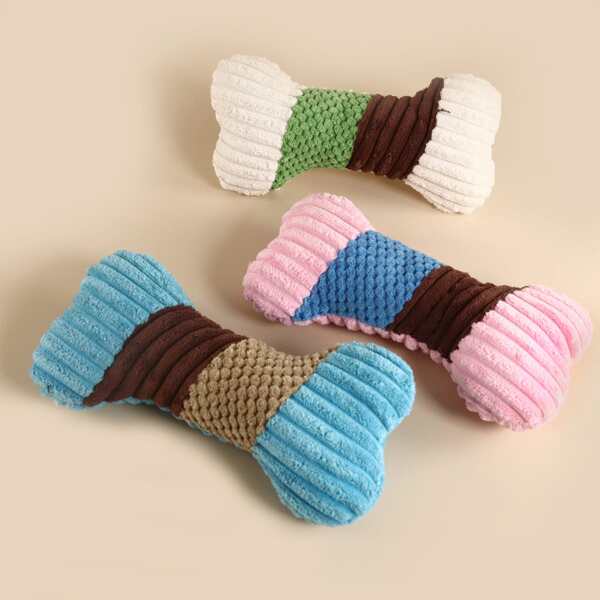 

1pc Random Color Bone Shaped Pet Sound Toy, Multicolor