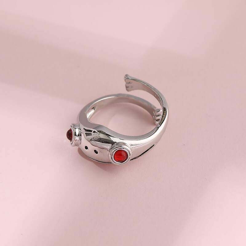 

Rhinestone Cuff Ring, Silver