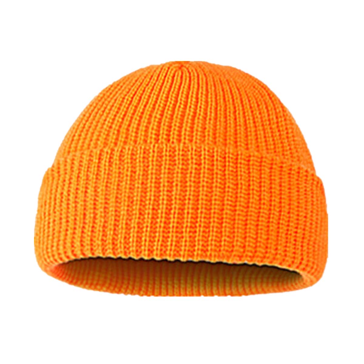 

Solid Knitted Beanie, Orange