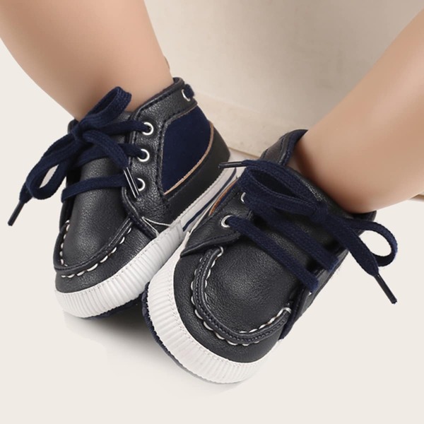 

Baby Boy Lace Up Front Sneakers, Navy blue