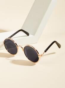 1pair Round Lens Pet Glasses