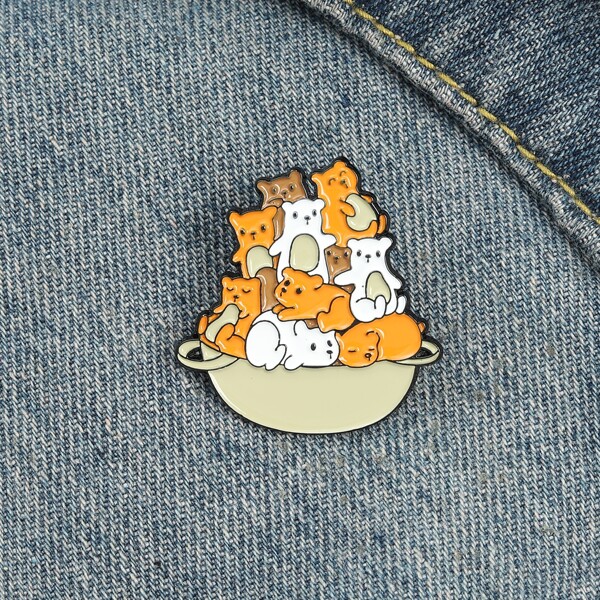 

Girls Cartoon Design Brooch, Multicolor