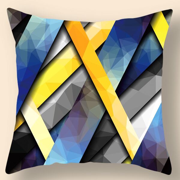 

Geometric Pattern Cushion Cover Without Filler, Multicolor