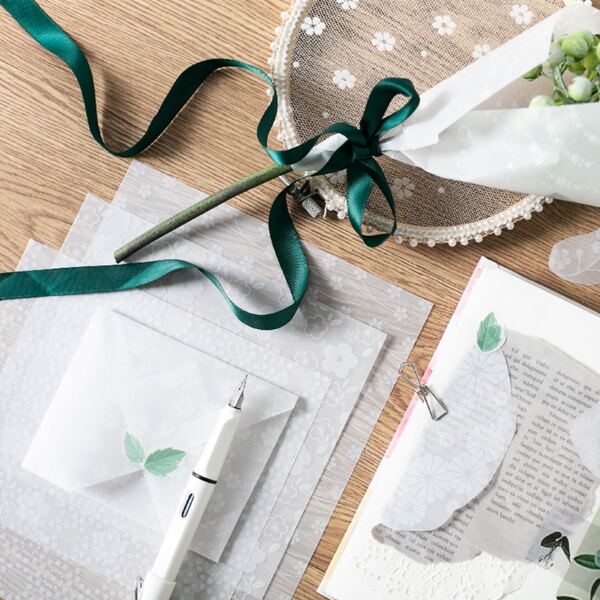 

8sheets Mixed Pattern Random Material Paper, White
