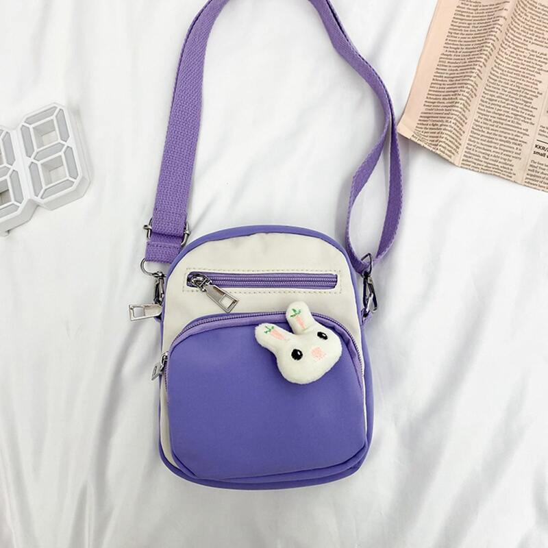 

Colorblock Rabbit Crossbody Bag, Purple