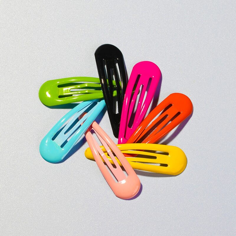 

7pcs Solid Snap Hair Clip, Multicolor