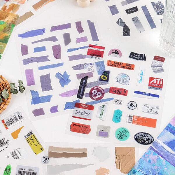 

2sheets Random Pattern Sticker, Multicolor