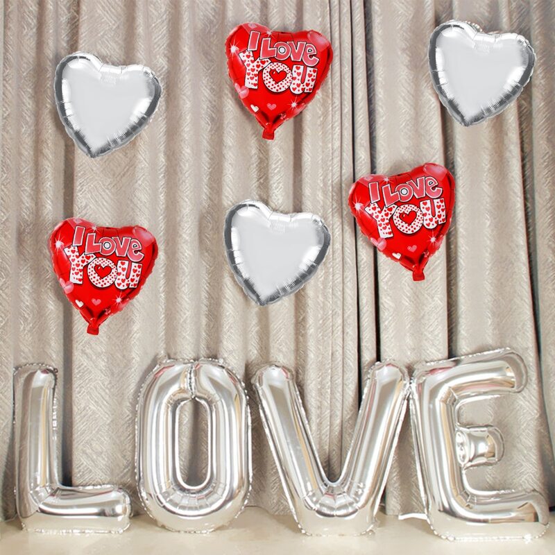 

12pcs Love Design Party Balloon Set, Multicolor