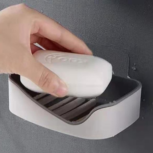 

1pc Two Tone Soap Holder, Grey