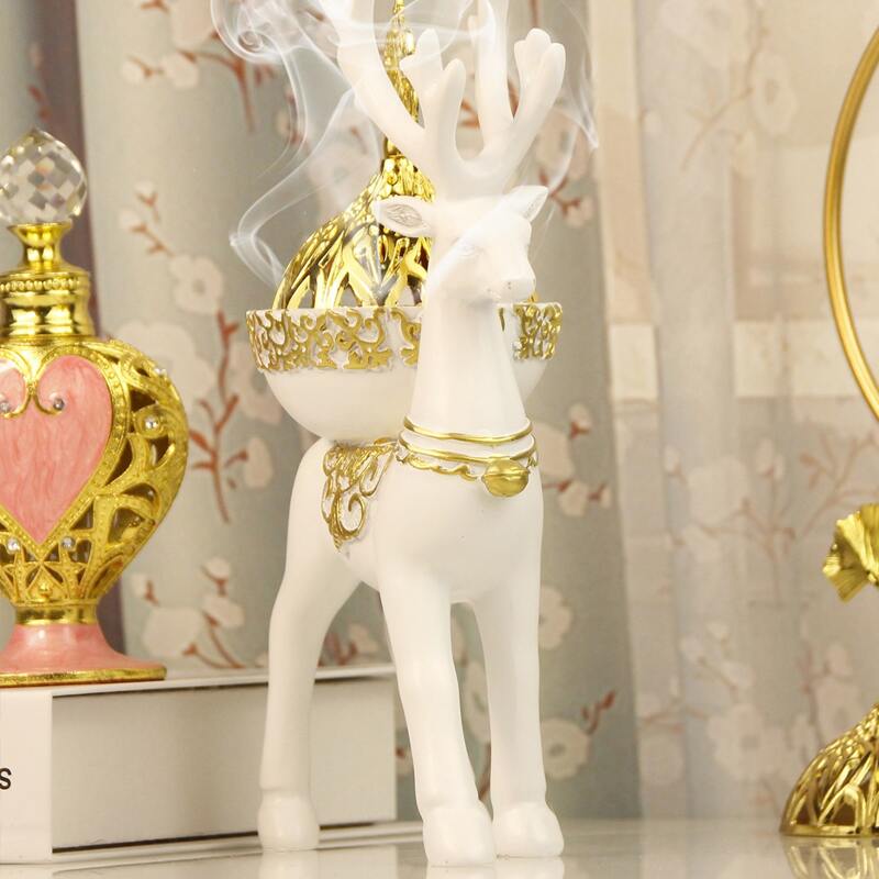 

1pc Deer Shaped Incense Burner, White