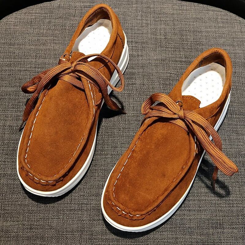 

Lace-up Front Suede Wedges, Brown