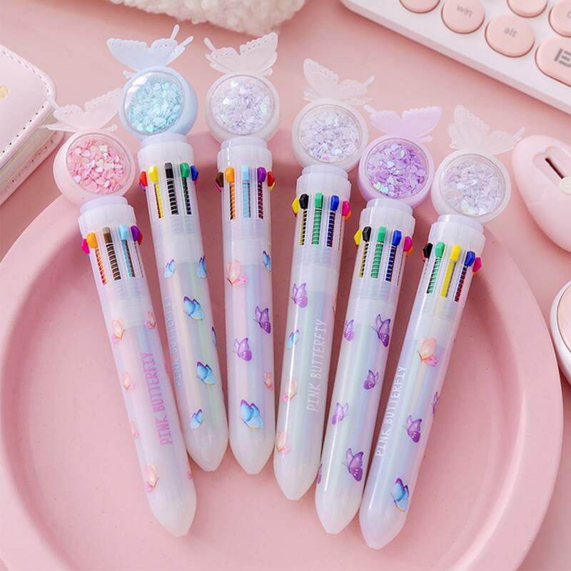 

1pc Random Colorful Ballpoint Pen, Multicolor