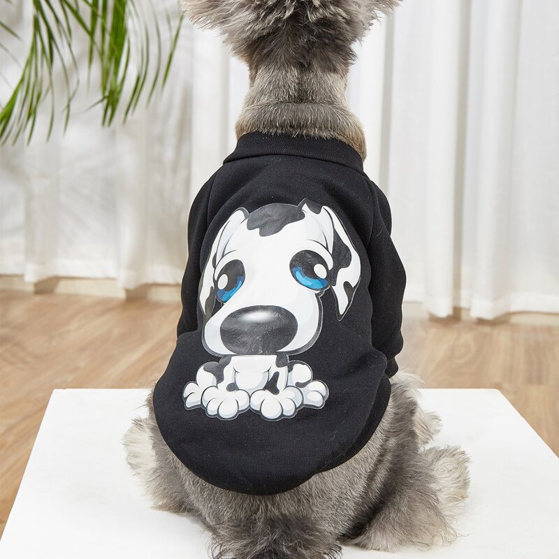 

Cartoon Dog Pet Sweatshirt, Black
