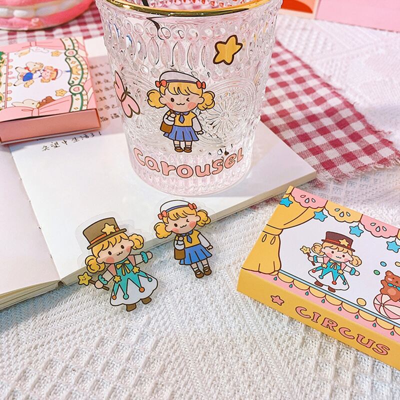 

40pcs Random Cartoon Girl Sticker, Multicolor