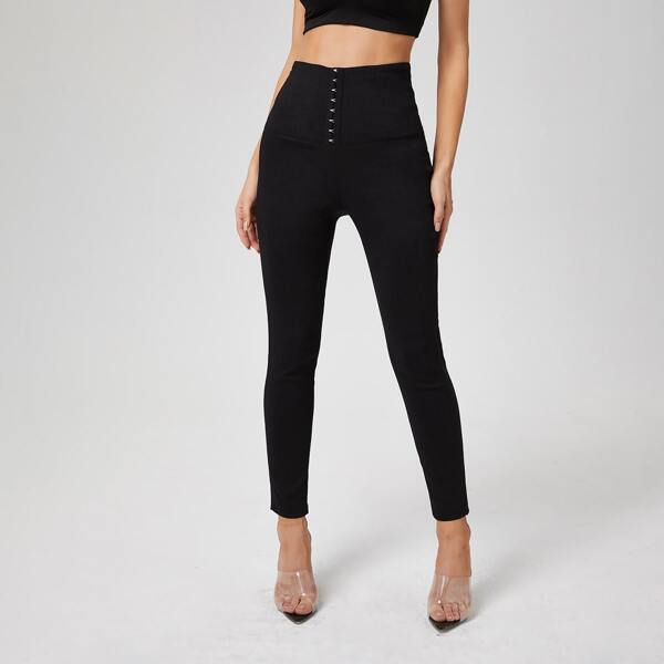 

Hook & Eye Solid Leggings, Black