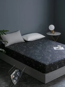 Sábana ajustable con patrón de galaxia - Negro - Ver 2