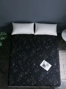 Sábana ajustable con patrón de galaxia - Negro - Ver 3
