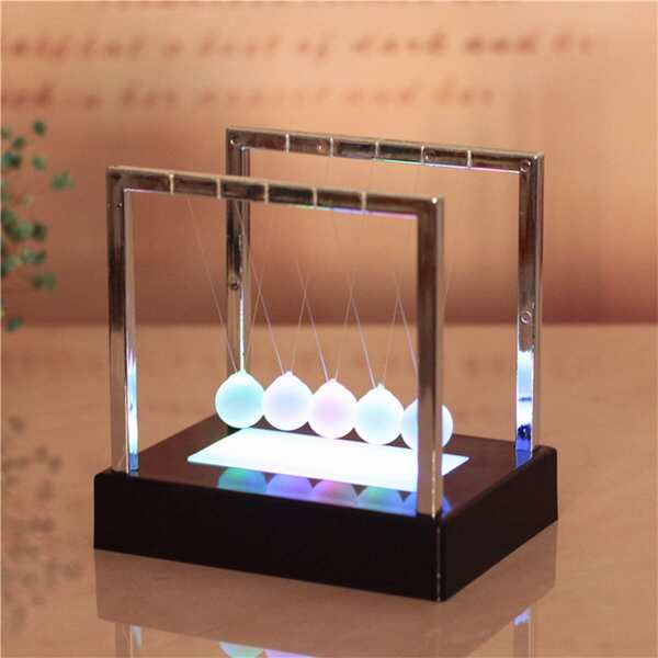 

1pc Balance Swing Ball Decorative Object, Brown