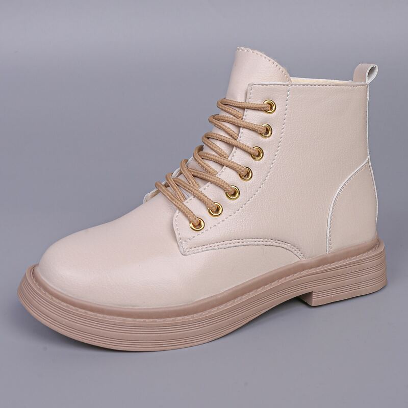 

Faux Fur Lined Ankle Boots, Apricot