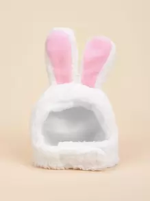 3D Ear Plush Pet Hat - White - View 2