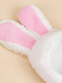 3D Ear Plush Pet Hat - White - View 3