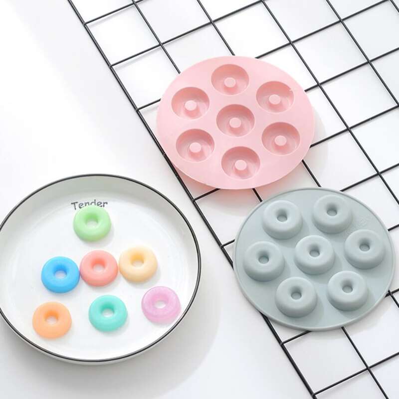 1pc Random Silicone Donut Mold, Multicolor