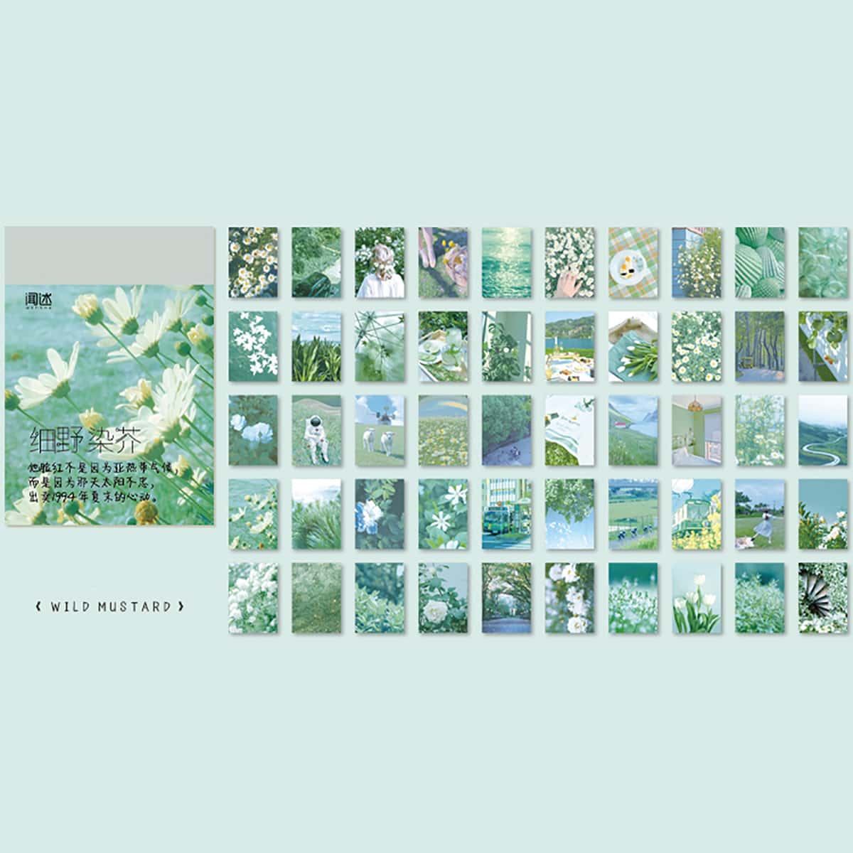 

50pcs Plants Pattern Material Paper, Multicolor
