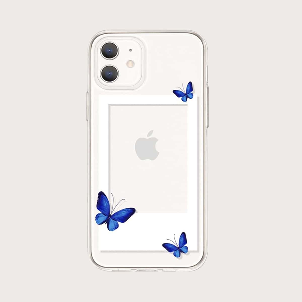 

Butterfly Print iPhone Case, White