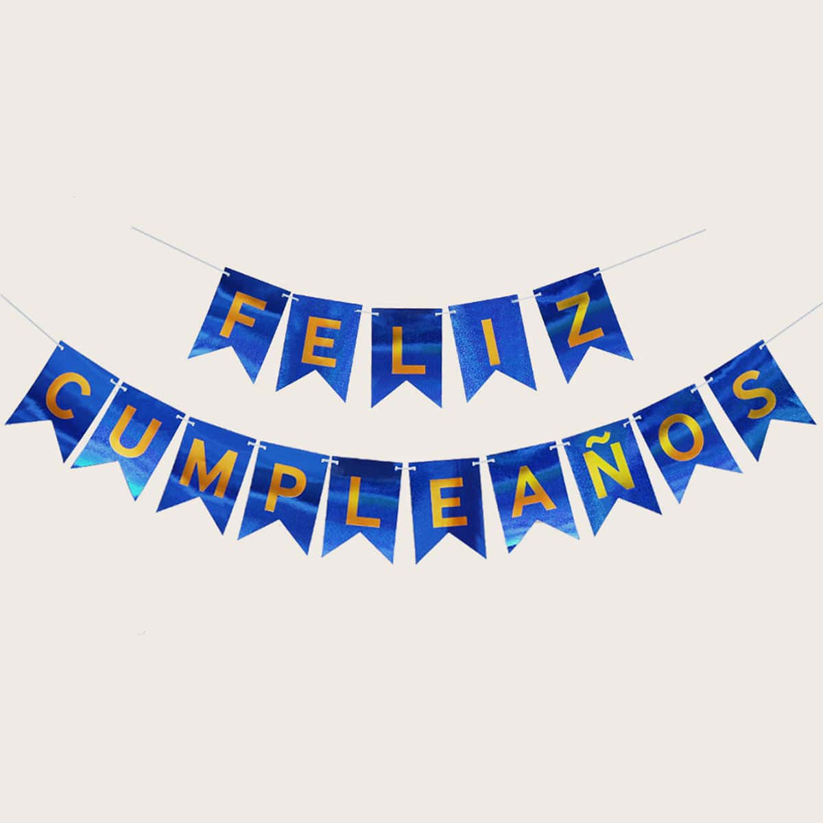 

1pc Birthday Decoration Pull Flag, Blue