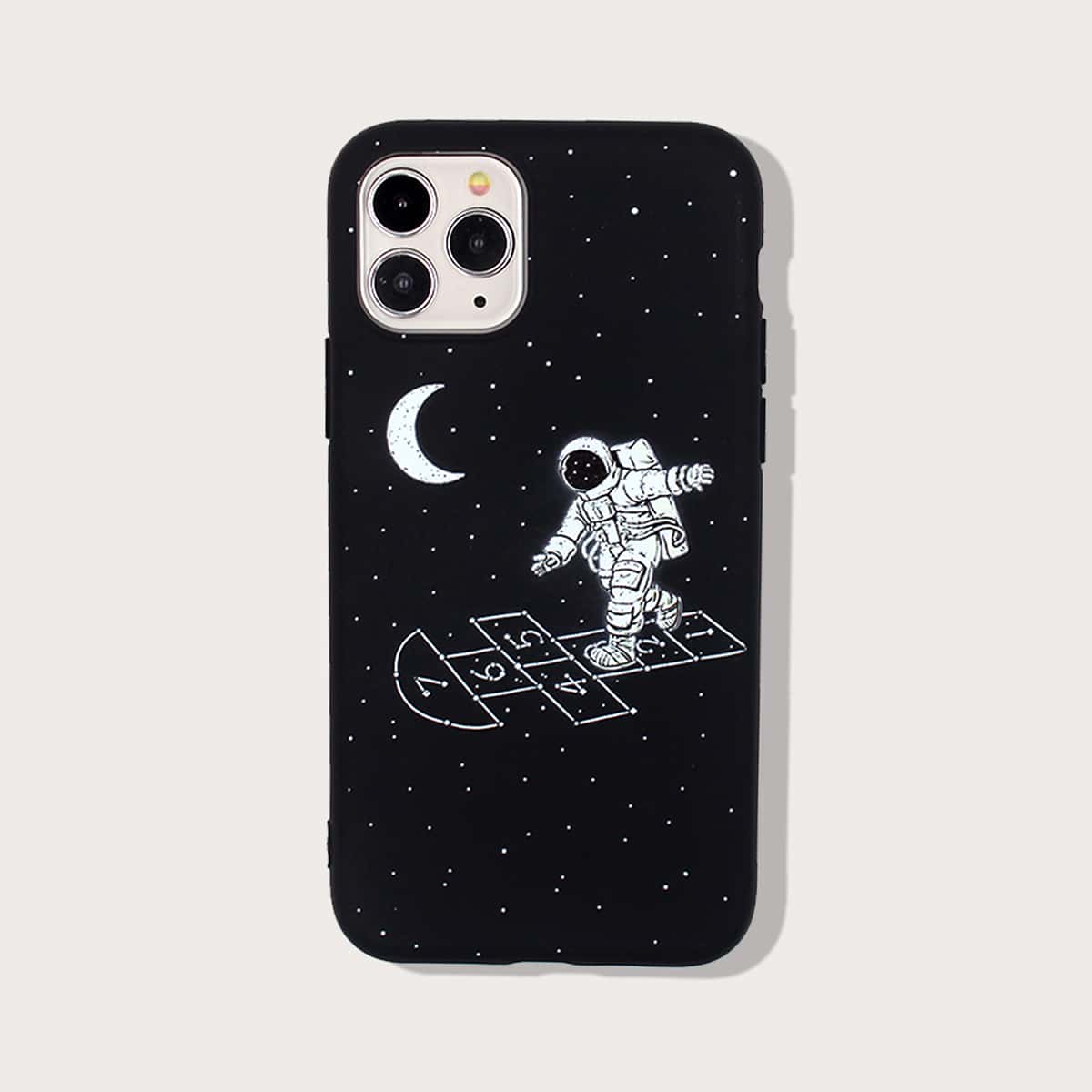 

Astronaut Print iPhone Case, Black