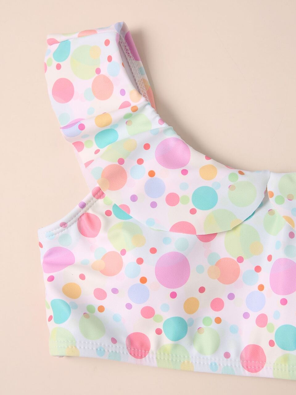Tween Girl Polka Dot Ruffle Bikini Set Summer Beach