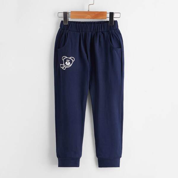 

Toddler Girls Cartoon Graphic Sweatpants, Navy blue