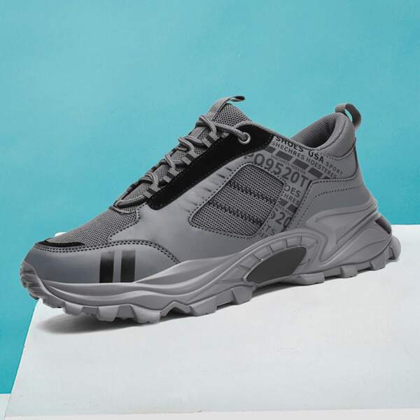

Men Lace Up Front Mesh Sneakers, Grey
