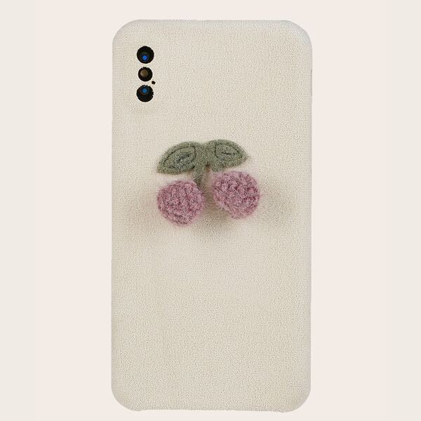 

Cherry Decor iPhone Case, White