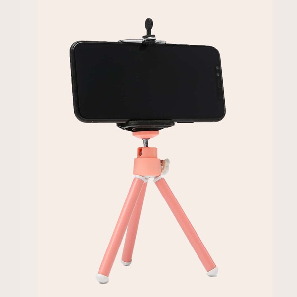 

1pc Desktop Phone Tripod Holder & 1pc USB Fan, Pink